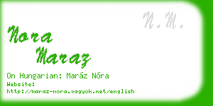 nora maraz business card